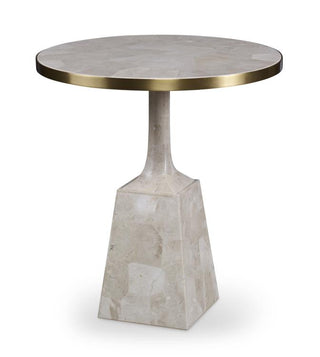 Maitland Smith 8332-36 - STONE PEDESTAL OCCASIONAL TABLE