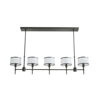 Bronze Luciano Linear Chandelier - Modern Classic 5-Light Fixture