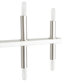 Polished Nickel Edwyn Chandelier - Modern Linear Candelabra Light Fixture