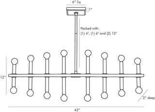 Polished Nickel Edwyn Chandelier - Modern Linear Candelabra Light Fixture