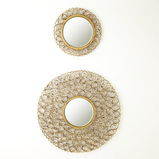 Curly Mirror-Antique Gold-Sm