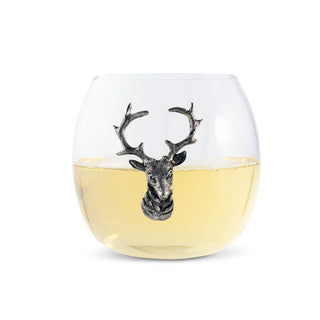 Elk / Deer Stemless Wine Glass