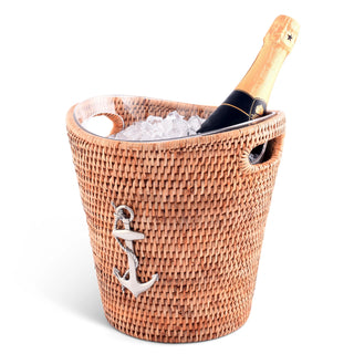 Anchor Hand Woven Wicker Rattan Champagne / Ice Bucket