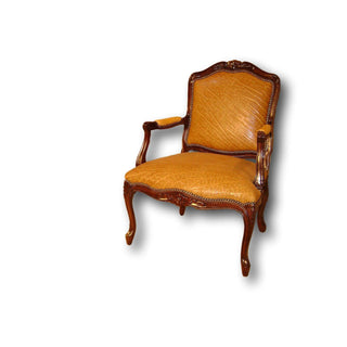 Carved Victorian Chair - Antique Saddle