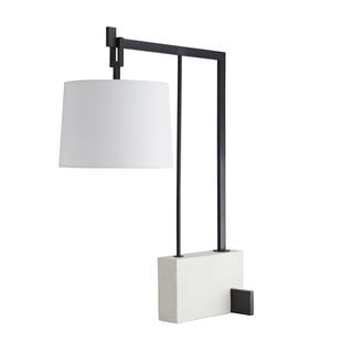 Piloti Lamp - Sleek Desk Lamp with Faux Marble Base and Bronze Finish