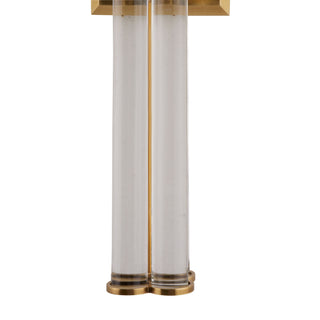 Eckart Sconce - Antique Brass Finish with Clear Glass Rods