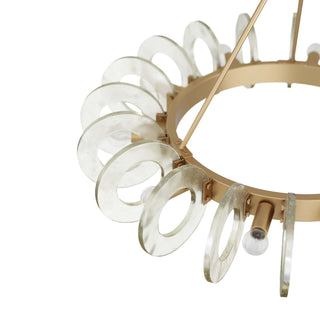 Trina Chandelier - Clear Seedy Glass Design, 21 in Height