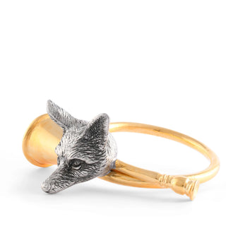 Golden Hunt Horn Napkin Ring