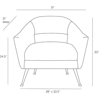 Weddington Chair, Polar Bouclé