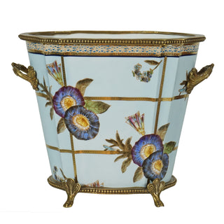 Jansen PORCELAIN BLUE FLOWER PLANTER