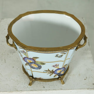 Jansen PORCELAIN BLUE FLOWER PLANTER