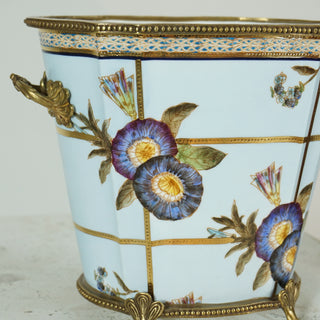 Jansen PORCELAIN BLUE FLOWER PLANTER