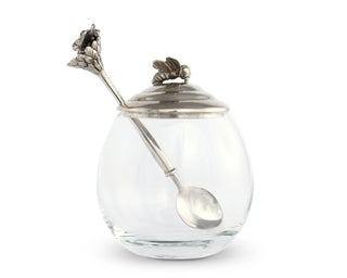 Bee Glass Honey Pot with Spoon