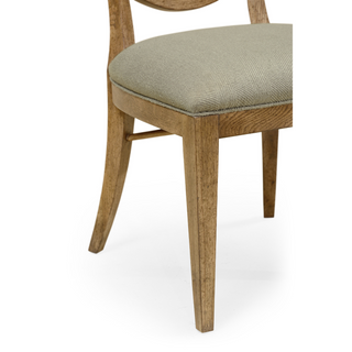 Shield Back Side Chair - Oak Finish, COM Upholstery