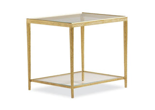 HM1019E-2 - JINX BRASS RECTANGLE SIDE TABLE