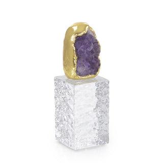 Amethyst Cluster and Gold-Leaf Sculpture I JRA-13154