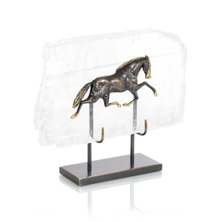 Horse in Selenite Sculpture I JRA-14312