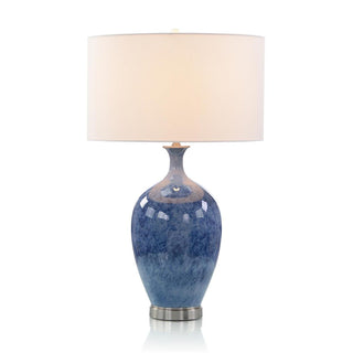 Cylinder Blue and Clear Resin Table Lamp (Copy)