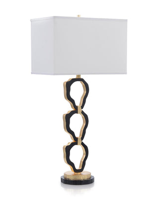 Organic Rings Black and Gold-Leaf Table Lamp JRL-10457