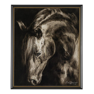 Gentle Equine – Hand-Painted Oil on Canvas by LM Zhou