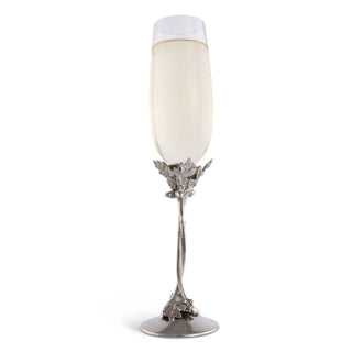 Entwined Oak Pewter Stem Champagne Flute