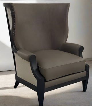 MERCED LEATHER WING CHAIR by Lexington