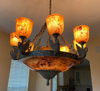 MAITLAND SMITH NINE LIGHT SWAN CHANDELIER