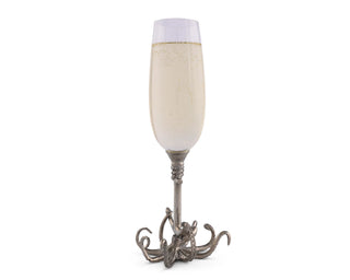 Octopus Pewter Stem Champagne Flute