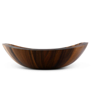 Munich Pattern Large Acacia Wood Salad Bowl