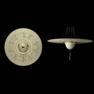 Samarkanda Decò silk lamp with disc by Fortuny