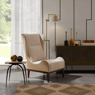 Watson Floor Lamp - Modern Sensibility with Taupe Steel Shade and Antique Brass Finish