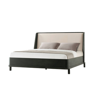 REPOSE WOODEN WITH UPHOLSTERED HEADBOARD US KING BED