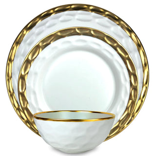 Truro Gold 3 Piece Set - Dinner, Salad, Bowl