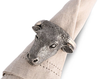 Pewter Steer Head Napkin Ring