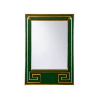 Greek Hall Mirror – Majestic Design with Gold Leaf Frame and Beveled Edges