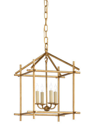 Baton Lantern – Antique Gold Leaf Finish