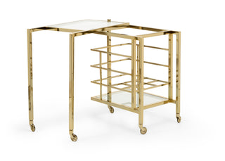 Rankin Bar Cart – Polished Brass Finish for Elegant Entertaining