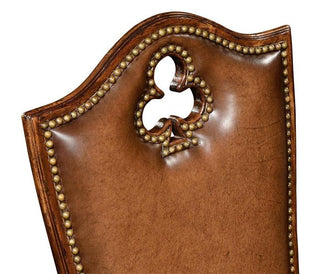 Jonathan Charles High Back Chair Playing Card Club - Leather