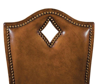 Jonathan Charles High Back Chair Playing Card Diamond - Leather