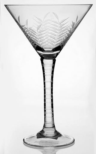 Tommy Bahama Etched Palm Martini Glasses-th31045