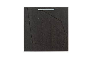 Modern Geometric Square Mirror - Dark French Oak Finish