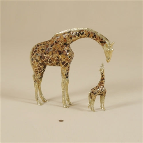 Maitland-Smith Accessories Set/Two Polished Cast Brass Giraffes