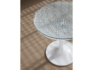 Artistica Home Living Room Seascape Round White Spot Table 2074-950C