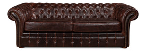 Piccadilly 3 Seat Sofa, Club Leather