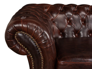 Piccadilly 3 Seat Sofa, Club Leather