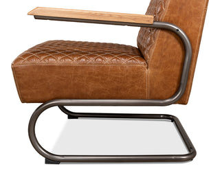 Beverly Hills Chair, Cuba Brown Leather [28890]