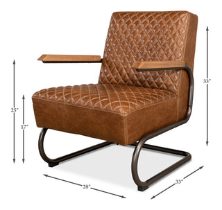 Beverly Hills Chair, Cuba Brown Leather [28890]