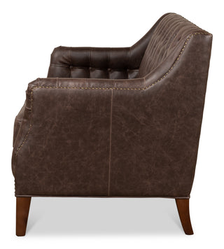 Brooks Leather Tufted 2 Seat Sofa [28927]