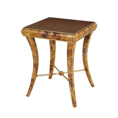 TIGER PENSHELL INLAID OCCASIONAL TABLE