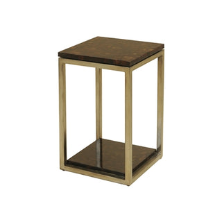 SILVER GILT FINISH ALUMINUM OCCASIONAL TABLE